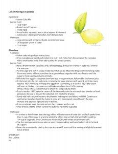 Lemon Meringue Cupcake Recipe