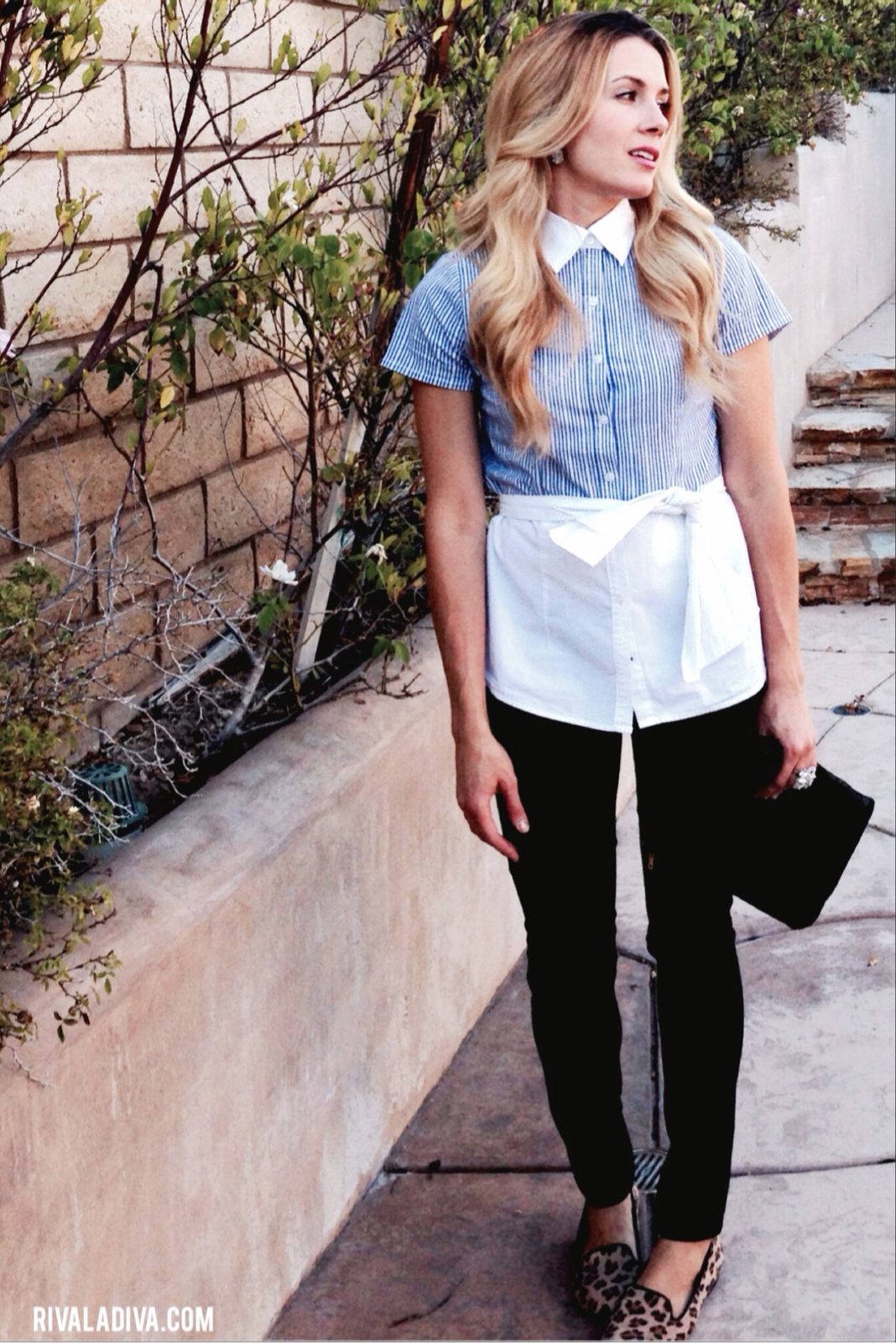 Color Blocking: DIY Button Up Blouse Tutorial at Riva La Diva