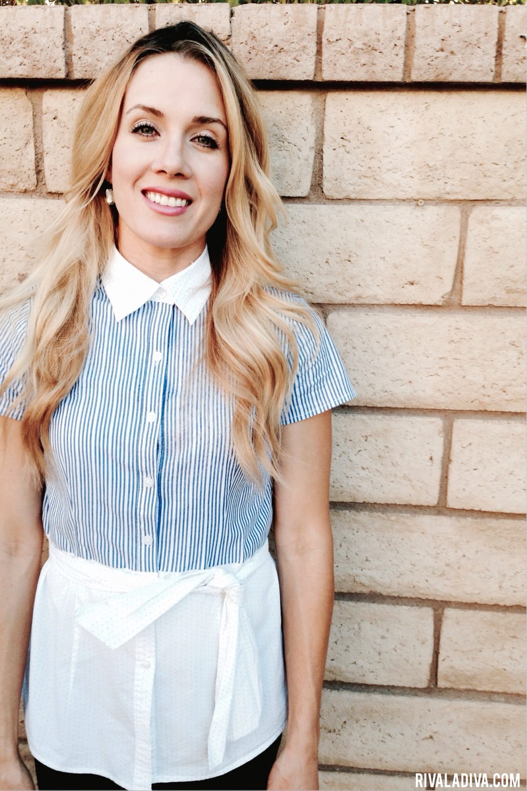 Color Blocking: DIY Button Up Blouse Tutorial at Riva La Diva