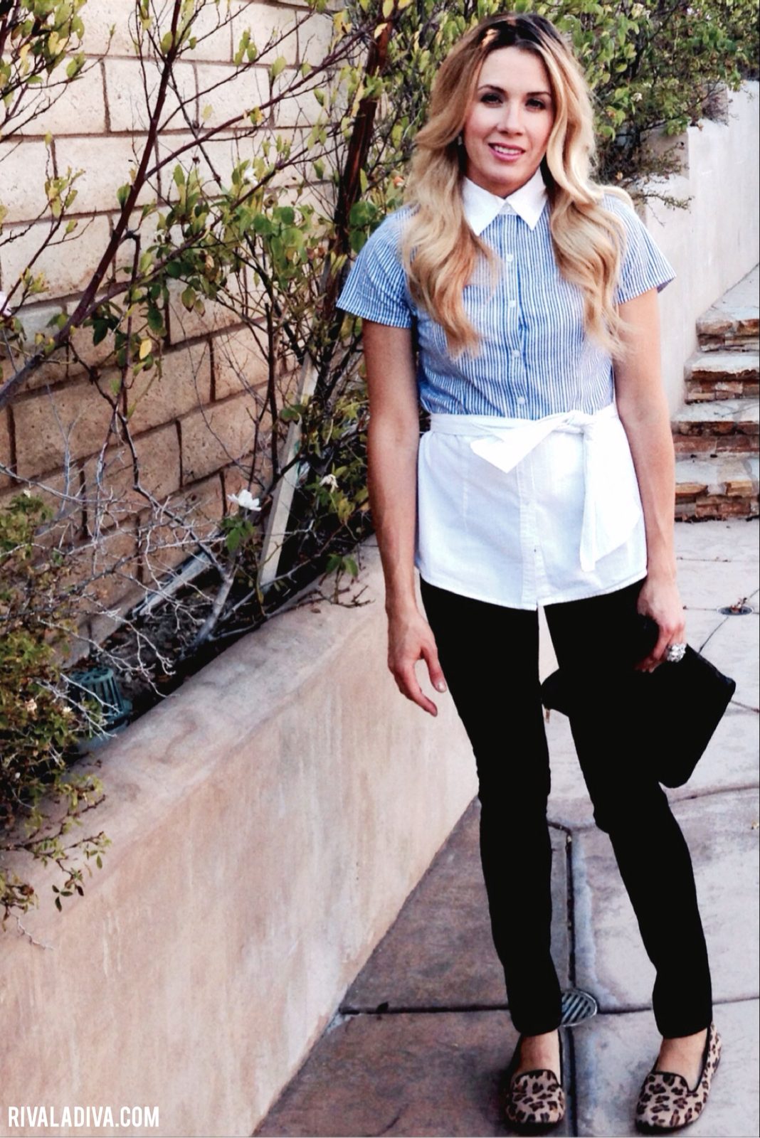 Color Blocking: DIY Button Up Blouse Tutorial at Riva La Diva