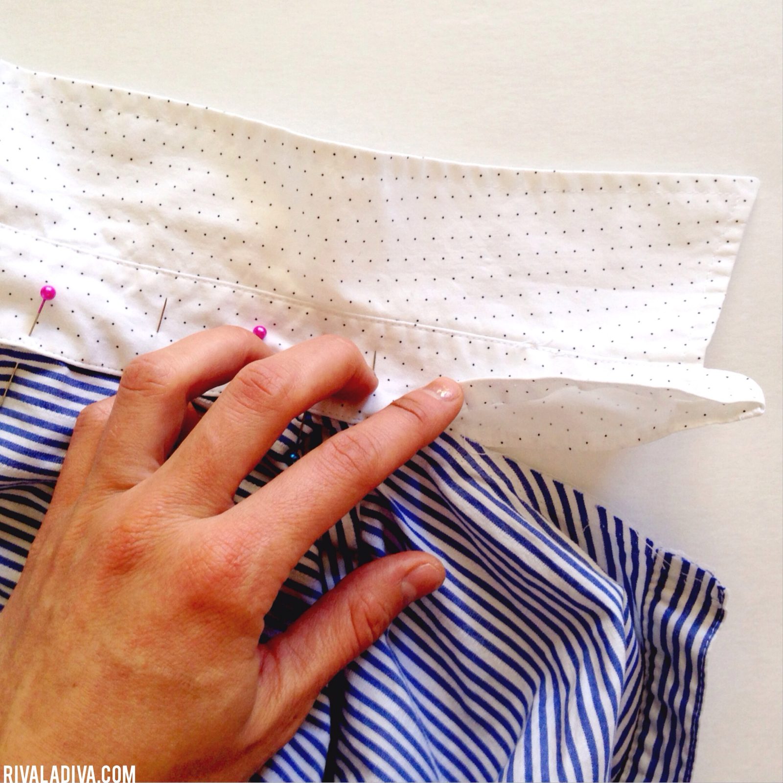 Color Blocking: DIY Button Up Blouse Tutorial at Riva La Diva