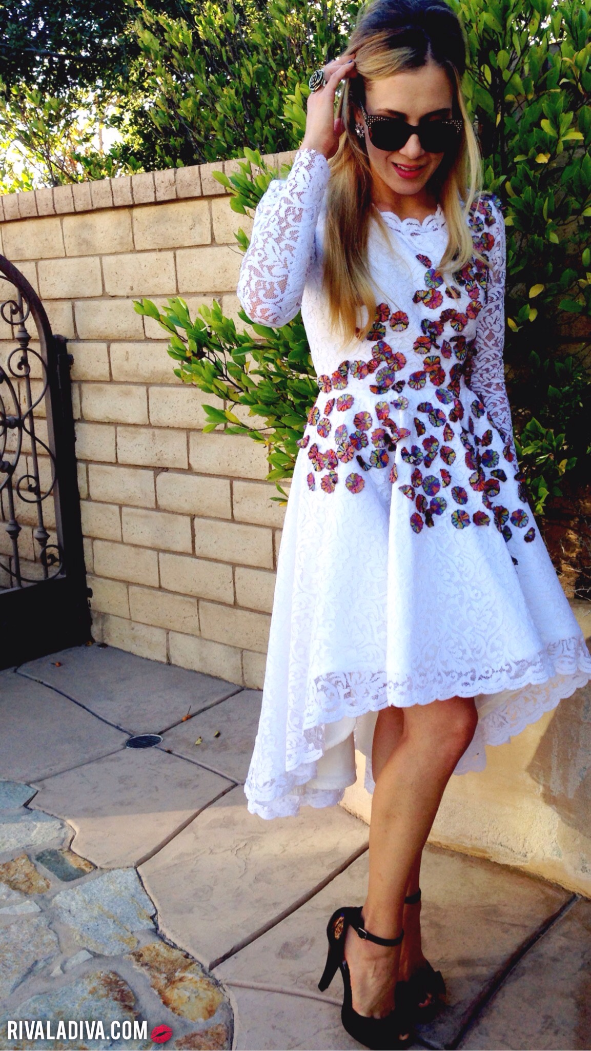 DIY Lace, Long-Sleeved Giambattista Valli dress