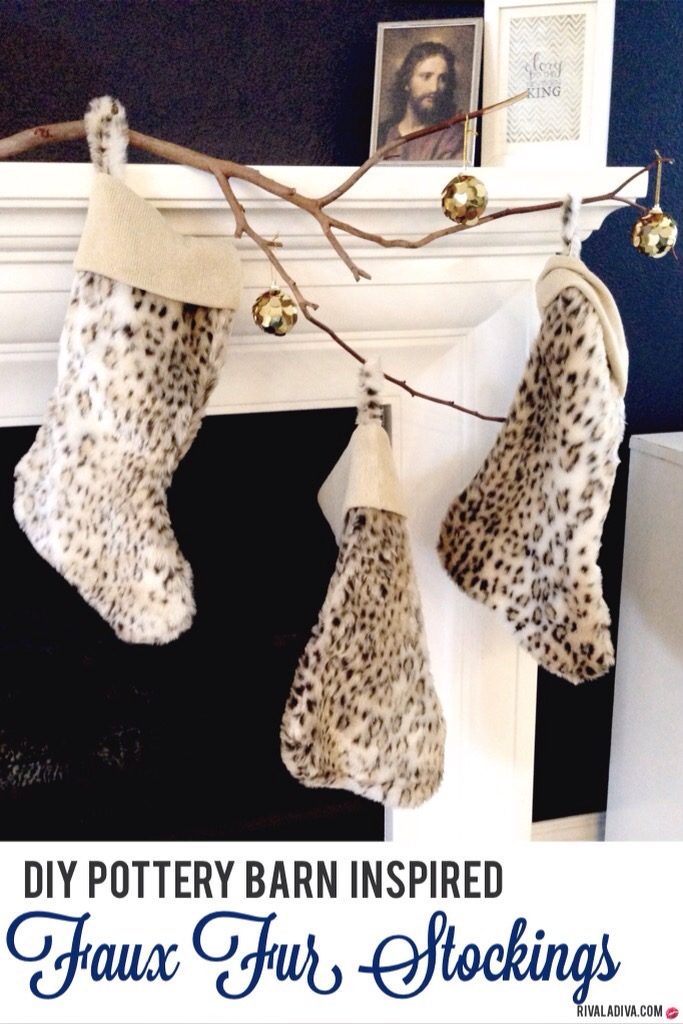 DIY: Pottery Barn's Faux Fur Stocking
