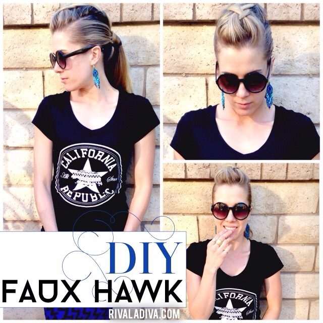 DIY Faux Hawk Tutorial, Long Hair
