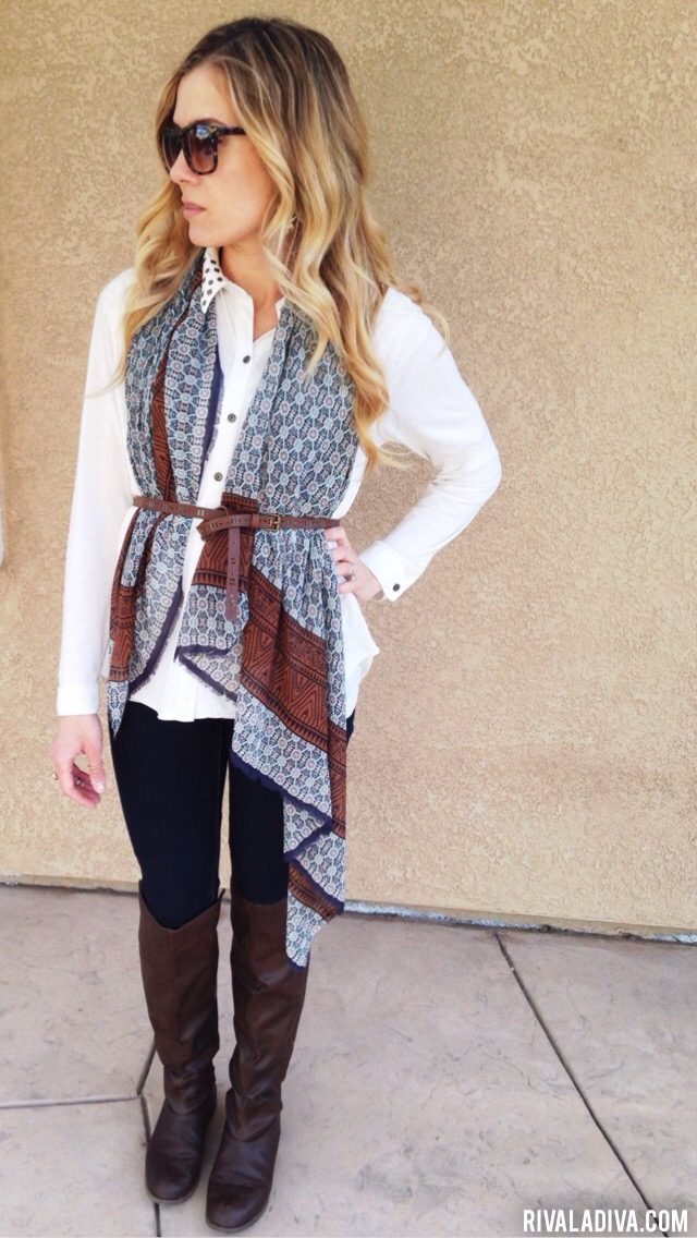 DIY Burberry Prorsom's Scarf Look, Tutorial