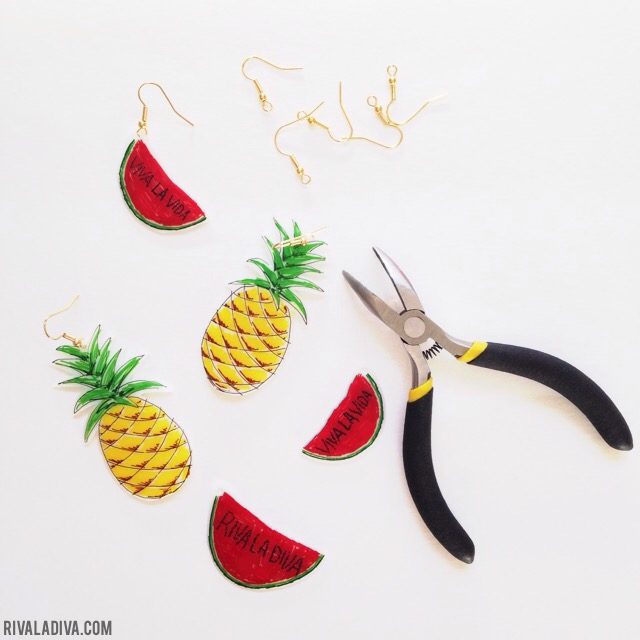 DIY Missoni Fruity Earring Tutorial, Pineapple, Watermelon - viva la vida!
