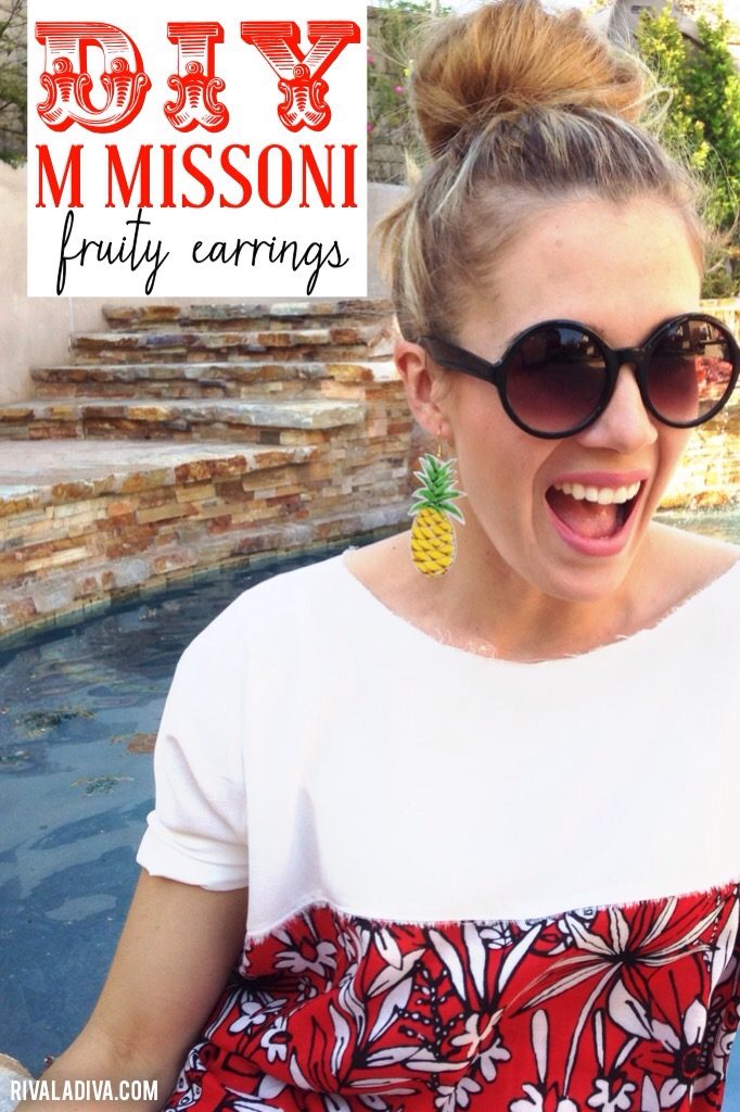 DIY Missoni Fruity Earring Tutorial, Pineapple, Watermelon - viva la vida!