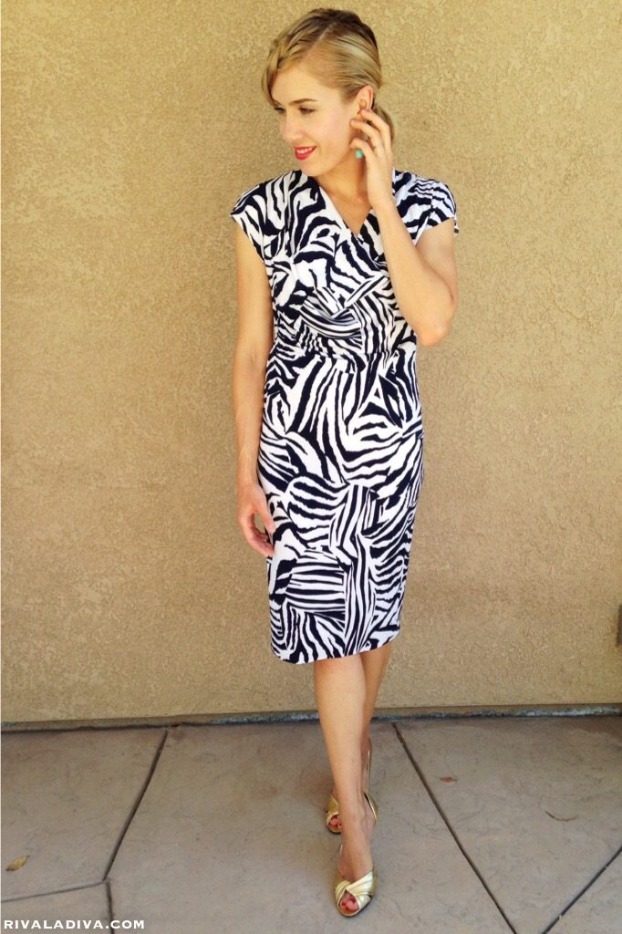 Loving this Zebra print in one of the most flattering patterns from Vogue Patterns.
