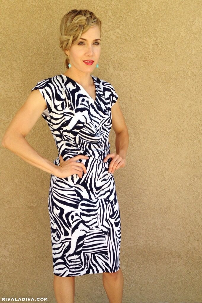 Loving this Zebra print in one of the most flattering patterns from Vogue Patterns.