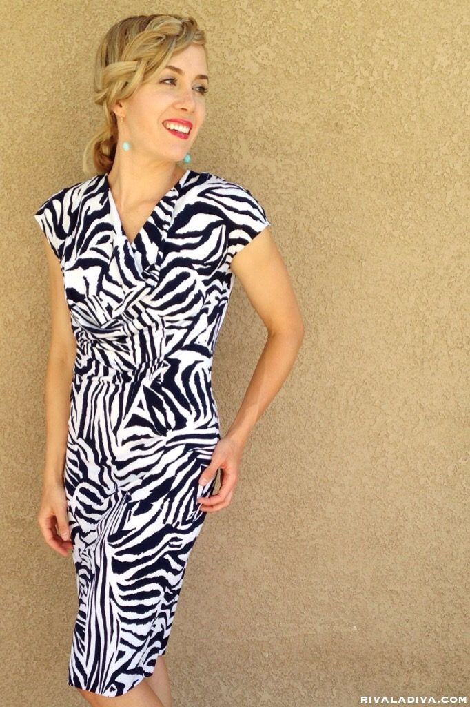 Loving this Zebra print in one of the most flattering patterns from Vogue Patterns.