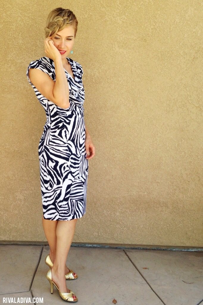 Loving this Zebra print in one of the most flattering patterns from Vogue Patterns.