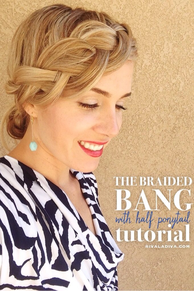 Braided Bang with Half Ponytail, Hair Tutorial