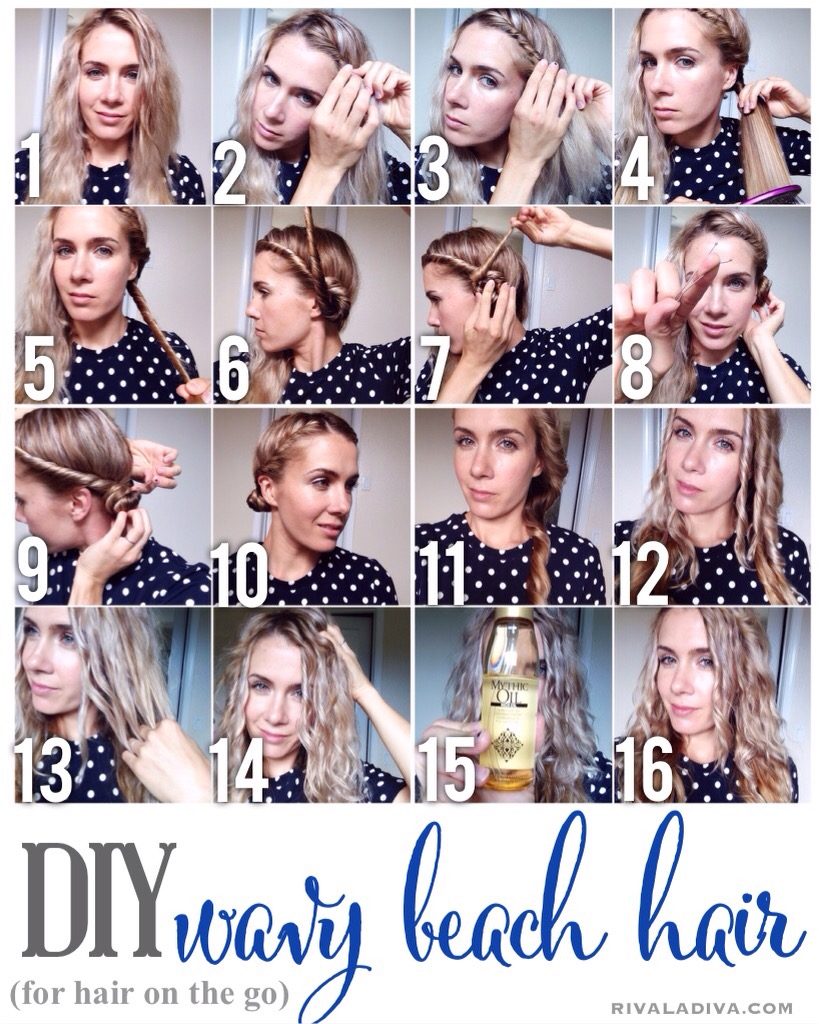 DIY Wavy Beach Hair - for hair on the GO!
