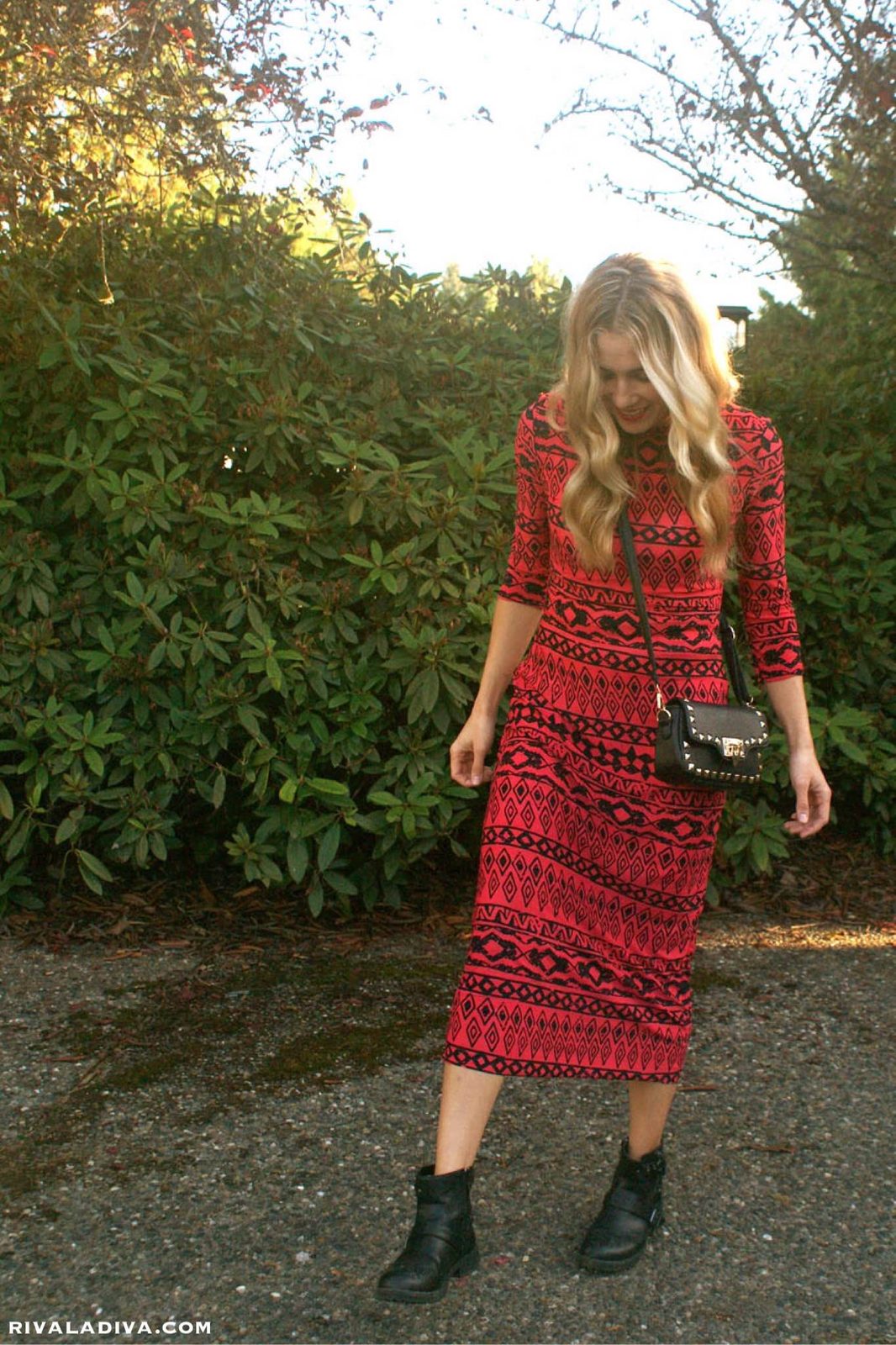 Red Aztec Dress