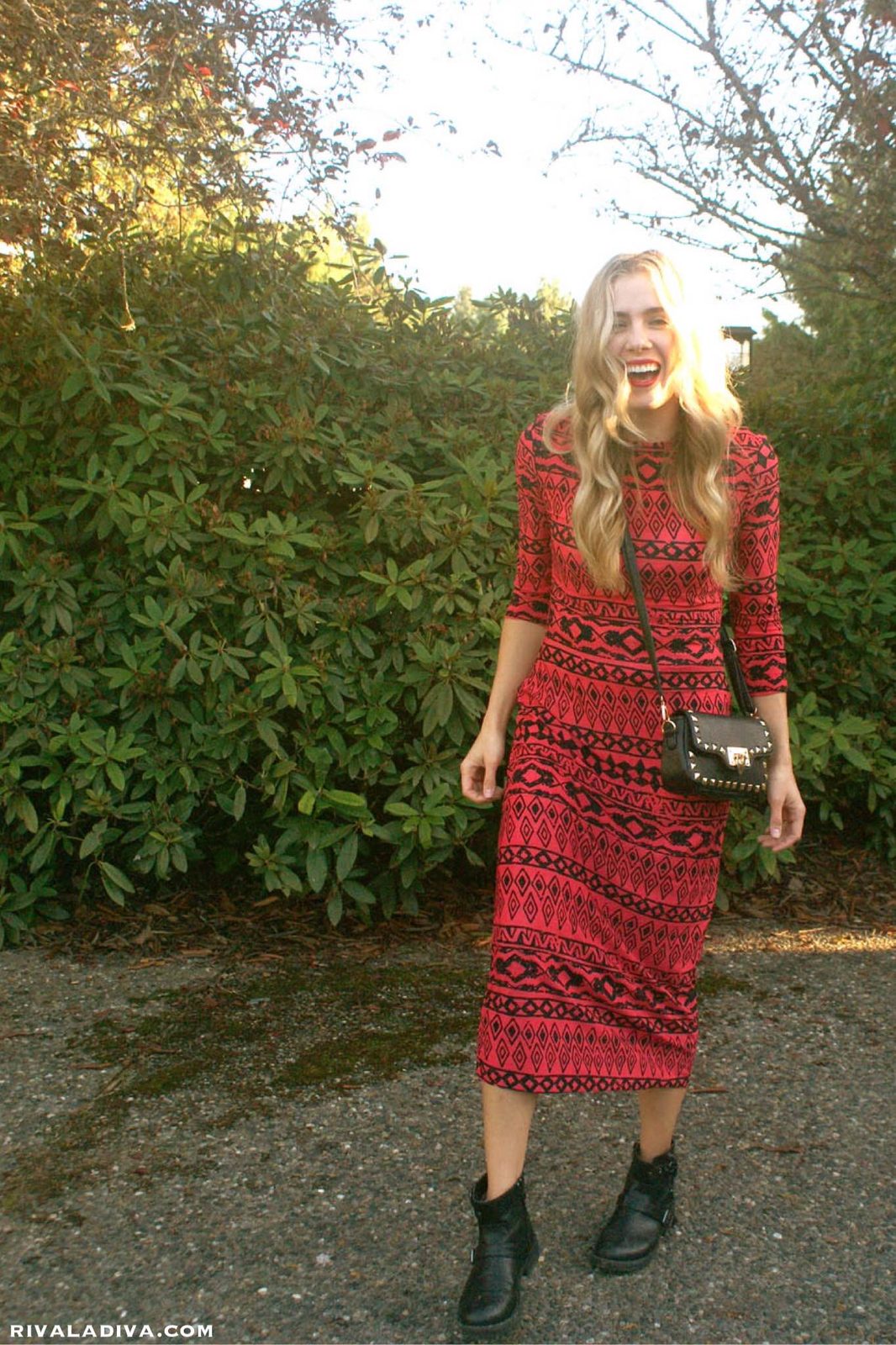 Red Aztec Dress