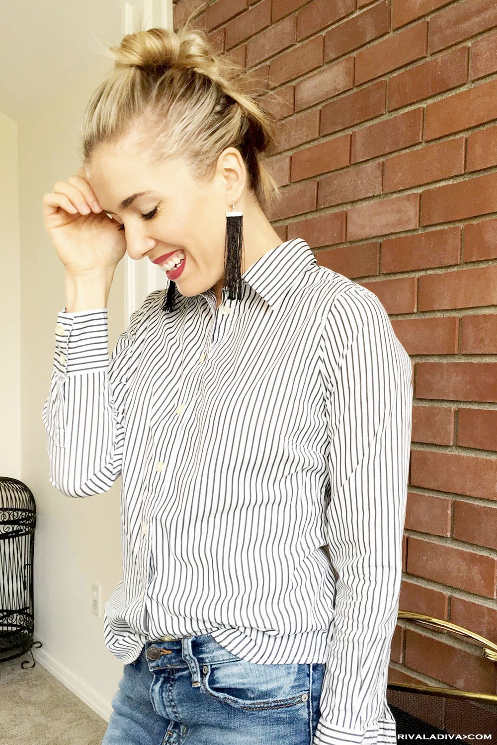 DIY Tom Ford inspired Fringed Earrings