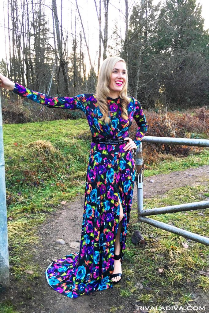 Bright Floral Evening Gown Tutorial on RivaLaDiva, 1