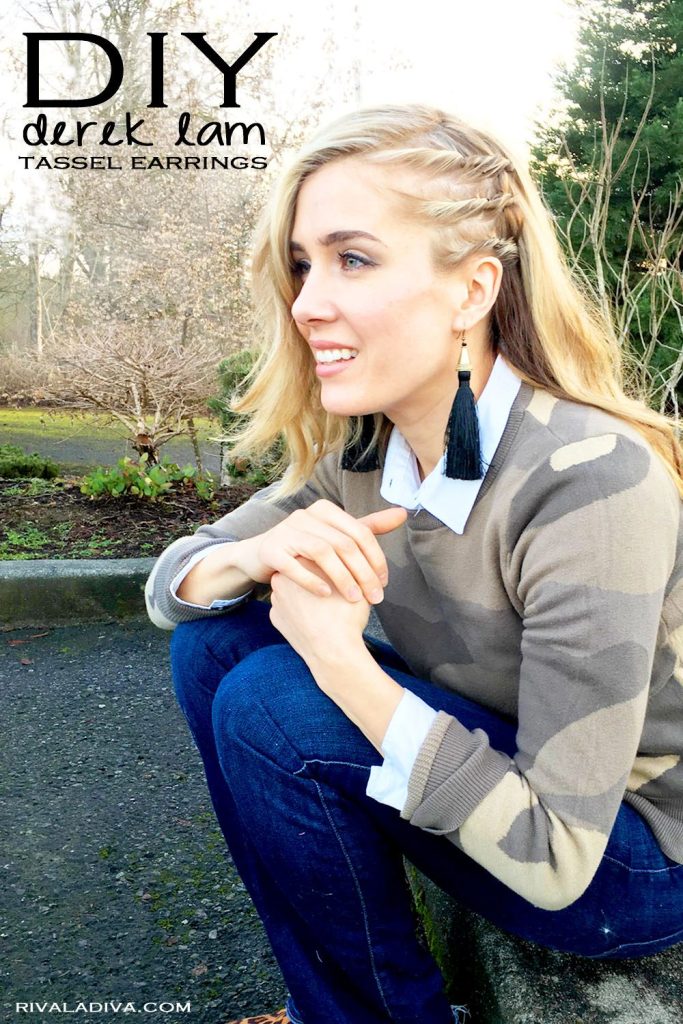 Easy DIY Derek Lam inspired Tassel Earrings on RivaLaDiva.com