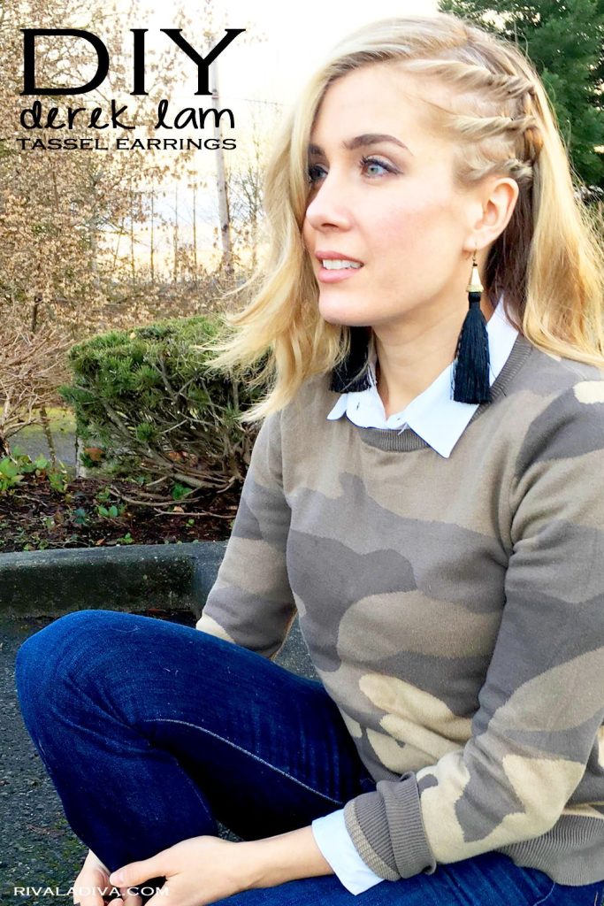 Easy DIY Derek Lam inspired Tassel Earrings on RivaLaDiva.com