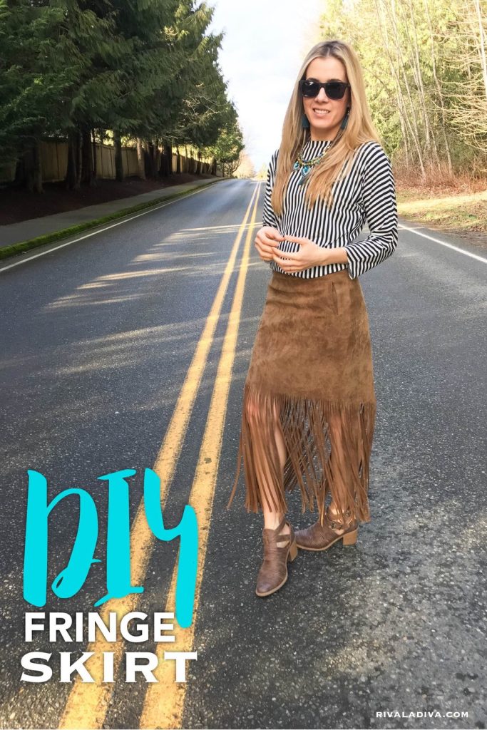 DIY Fringe Skirt and Nicole Lee Fringe Necklace on RivaLaDiva.com