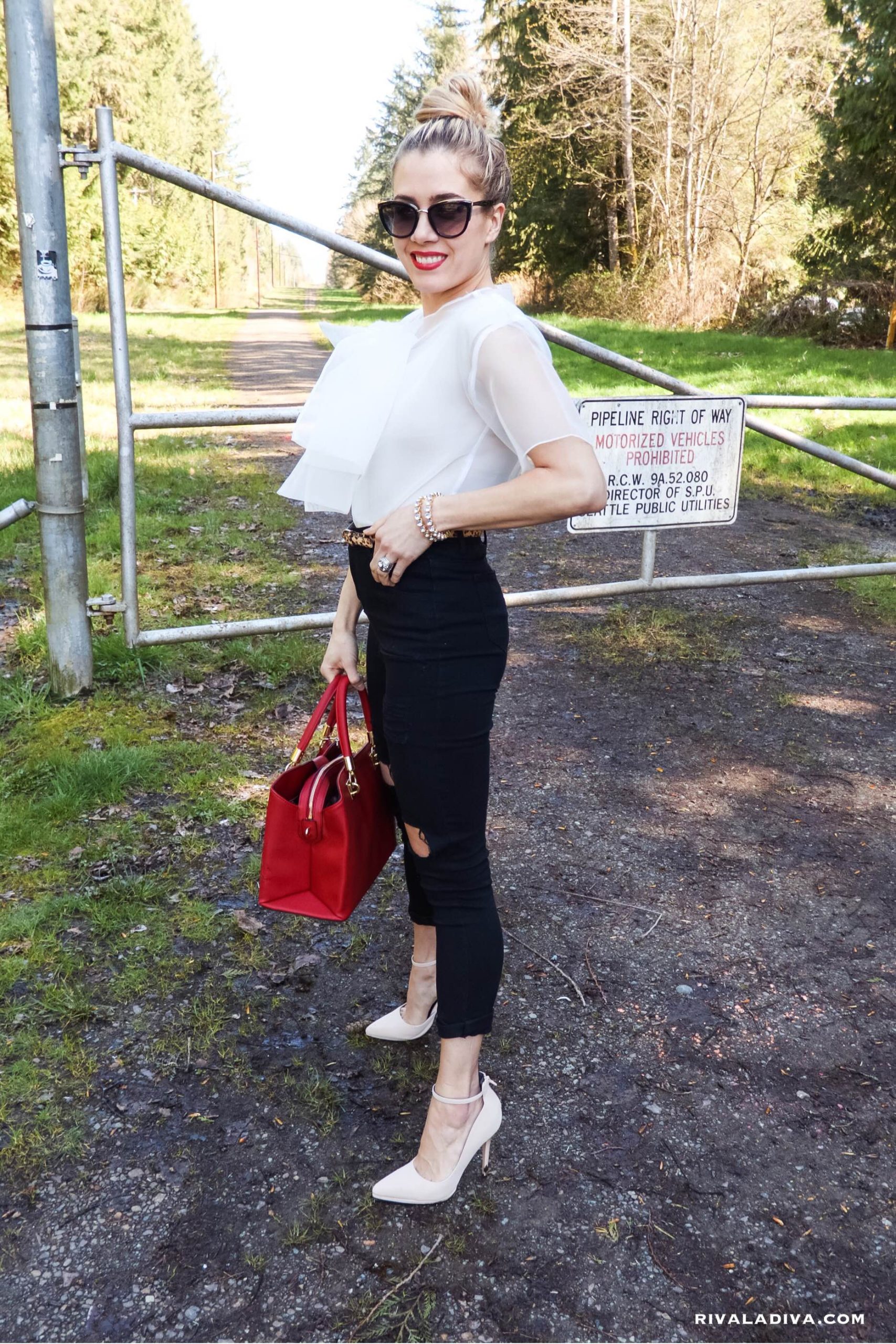 Gucci Organza Double Bow top