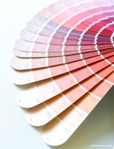 Find perfect pink at Sherwin Williams "blushing" Pink Color sample